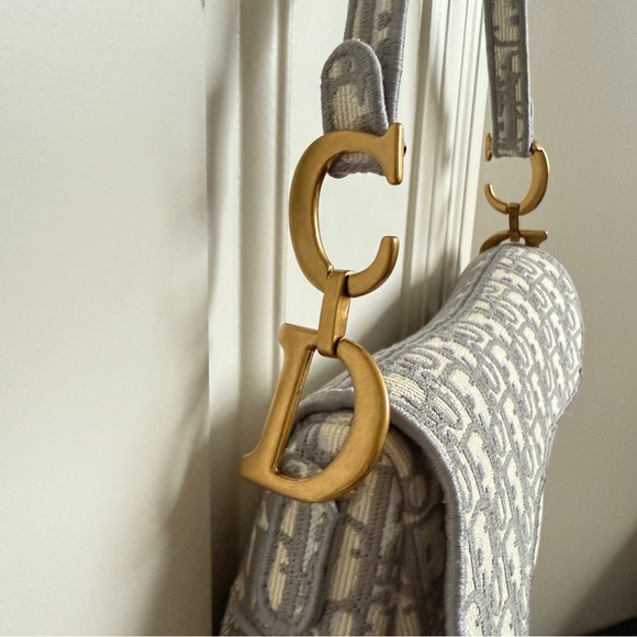 Dior Saddle Bag with Gery Dior Oblique Embroidery - Picture 3 of 10